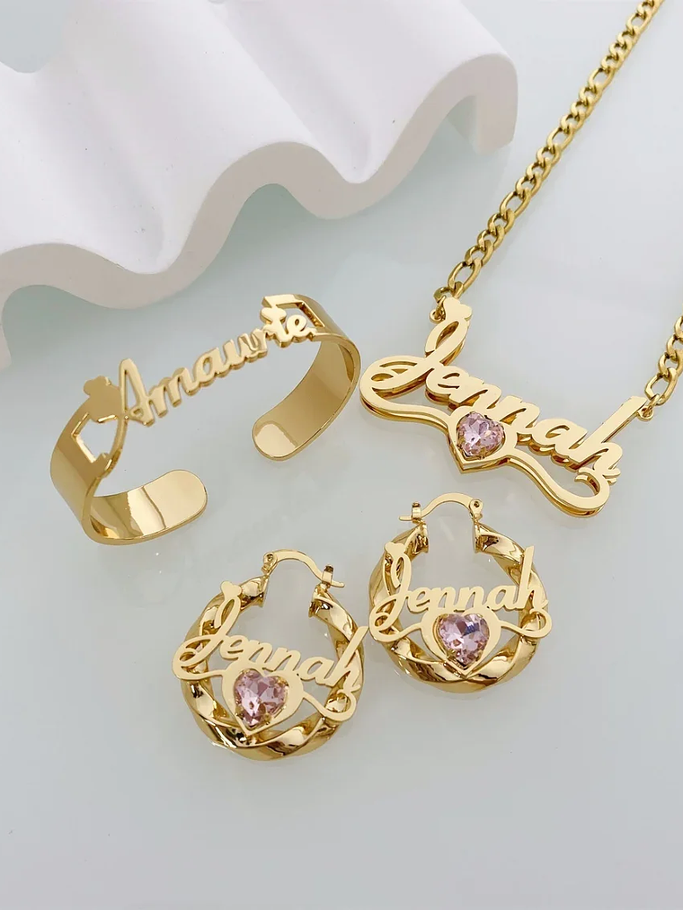 Set Collar Pulsera y aros 1