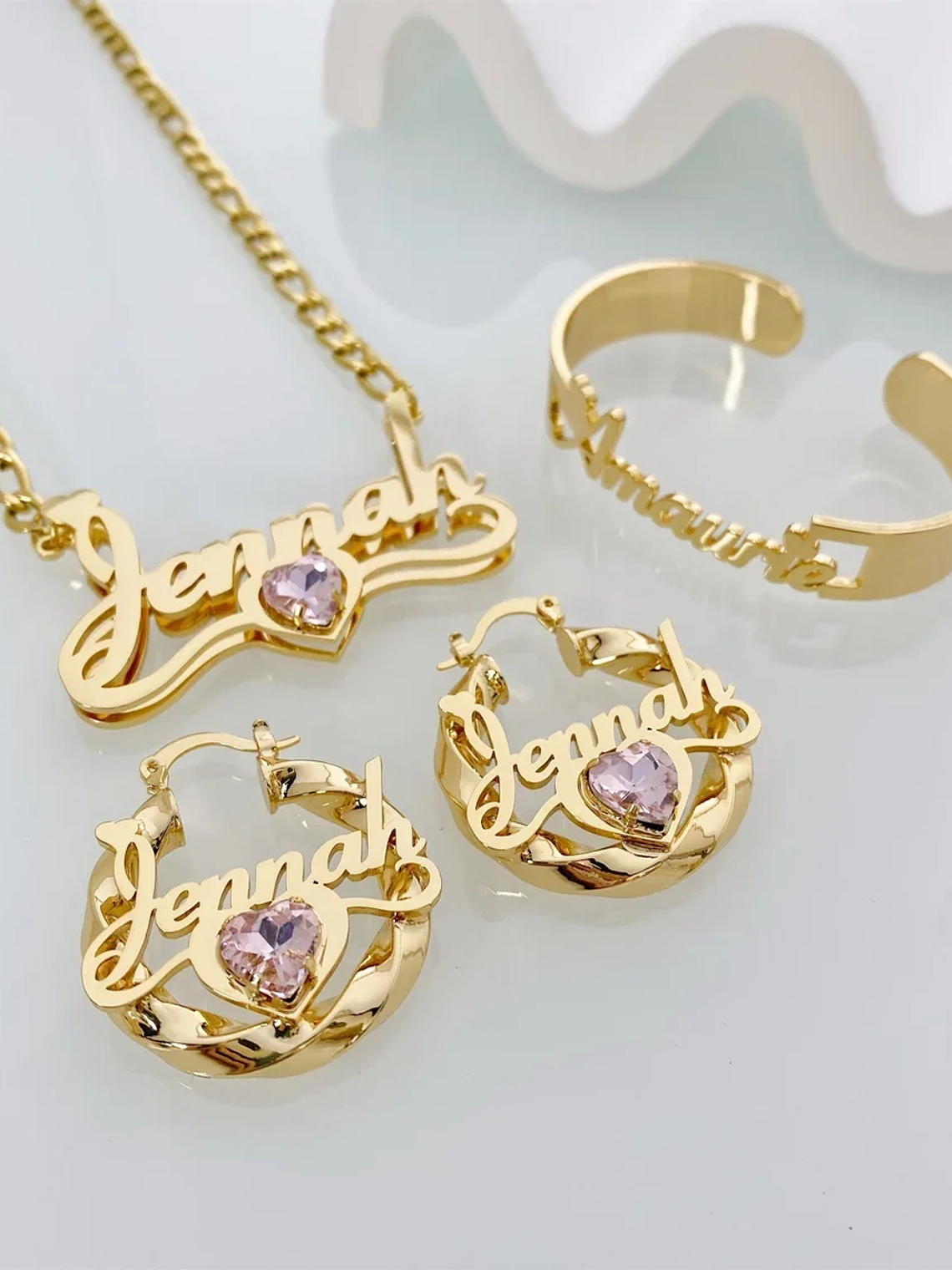 Set Collar Pulsera y aros 2