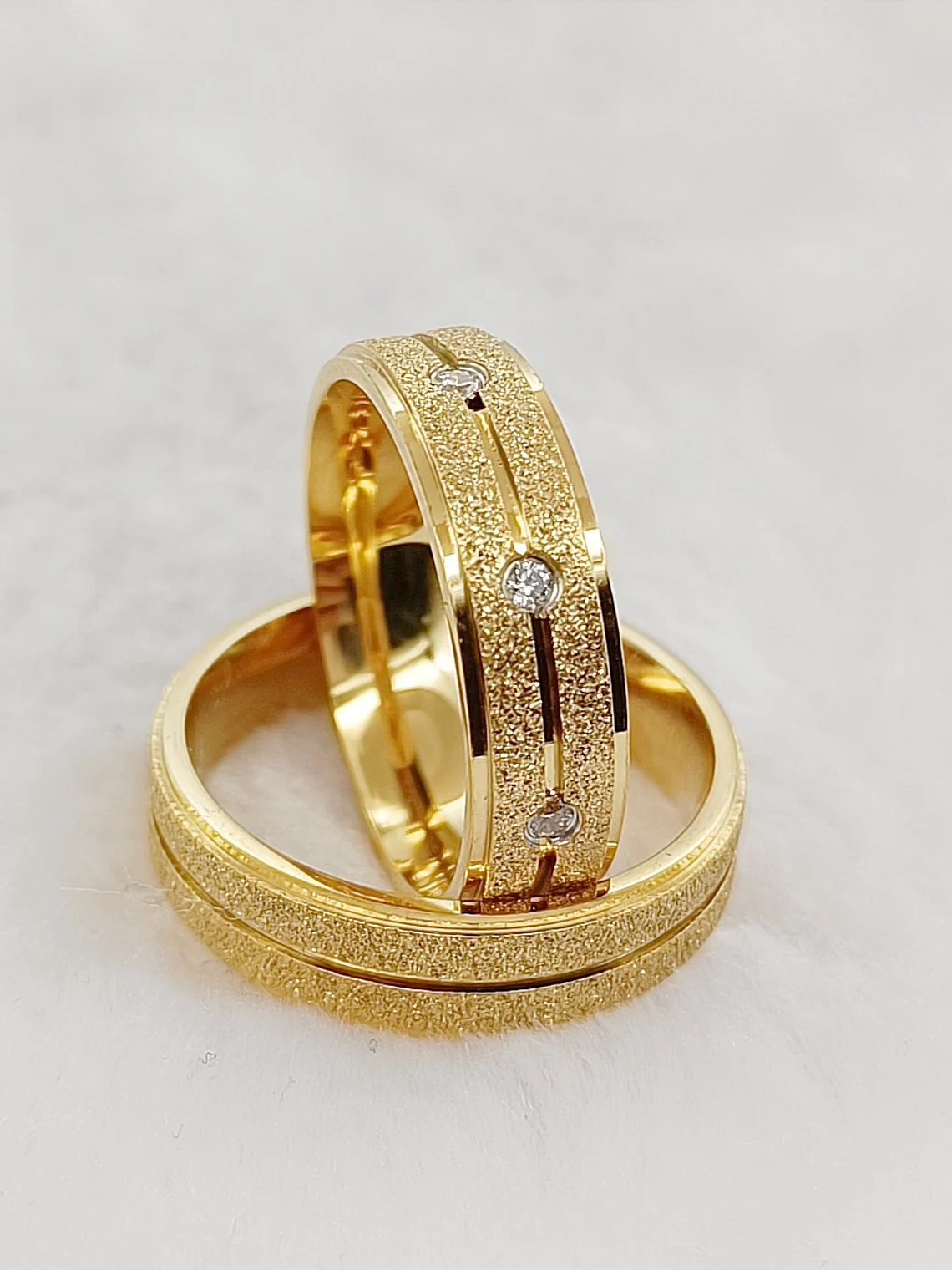 Conjuntos de anillos de boda para hombres y mujeres, 10