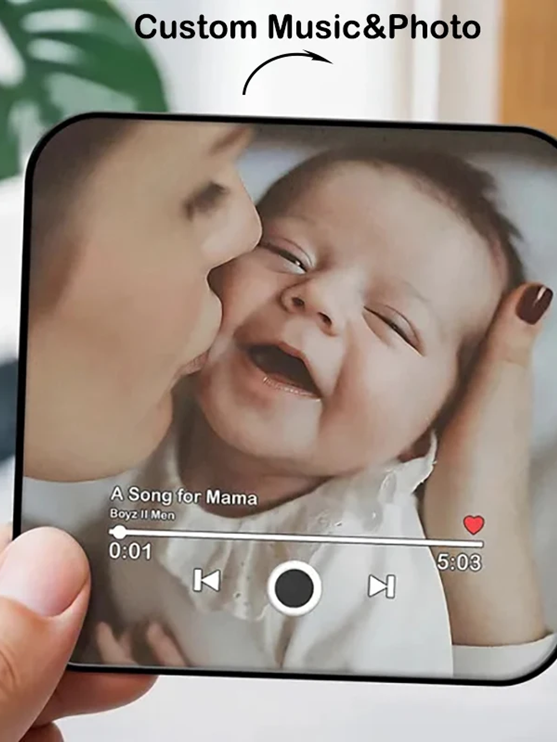 Imán de nevera personalizado con foto de música para mamá  1