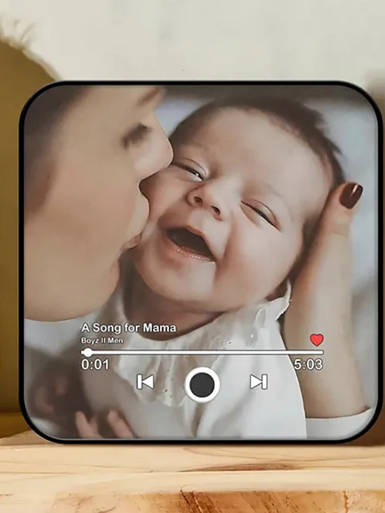 Imán de nevera personalizado con foto de música para mamá  2