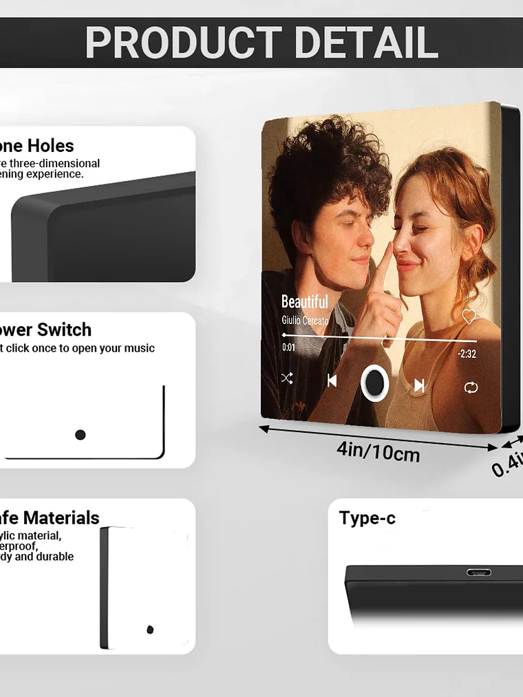 Imán de nevera personalizado con foto de música para mamá  6