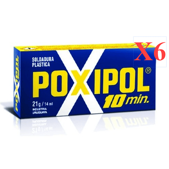 Pack 6 Poxipol 14ml Gris