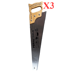 Pack 3 Serruchos 20" Mango Madera Ferretools  