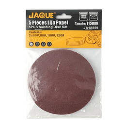 Set 5 Lijas Papel con Velcro 115mm