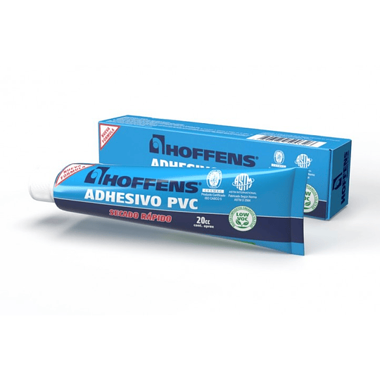 Adhesivo PVC Hoffens Secado Rápido Pomo 20 CC.