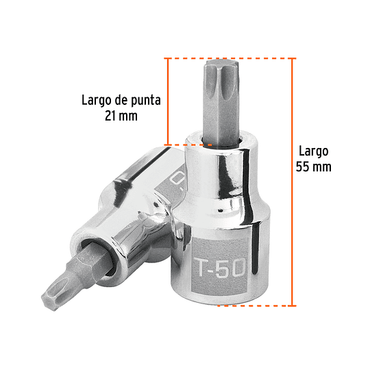 Dado punta torx T-50 cuadro 1/2