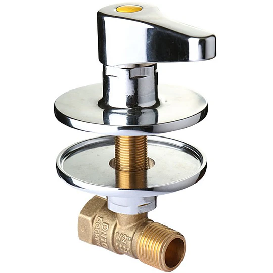 Llave de Gas Encimera Cromada Montaje Rápido