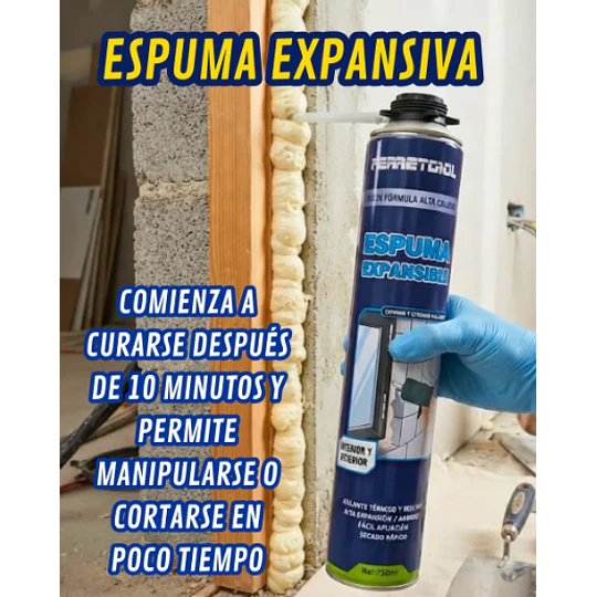 Espuma Expansiva Poliuretano 750ml Ferretools 