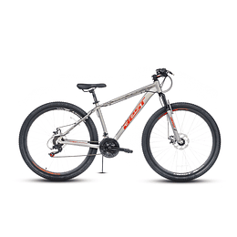 BICICLETA BEST OTIS MTB ARO 29" ALUMINIO 21V DISCO MECANICO TALLA 17 GRIS MATE