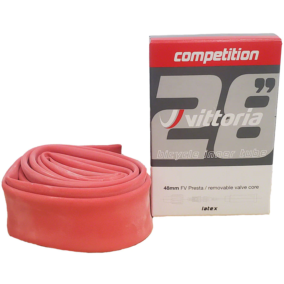 Chambre à Air En Latex VITTORIA Competition 700C - 25/28-622 - Valve Presta 48mm - Pour Pneu Route