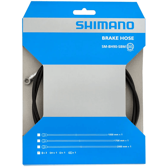 MANGUERA DE FRENO HIDRAULICO SHIMANO SM-BH90-SBM BLACK 1000MM 