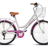 Bicicleta Best De Dama Branta City Aro 26  Plateado/morado