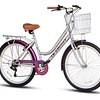 Bicicleta Best De Dama Branta City Aro 26  Plateado/morado