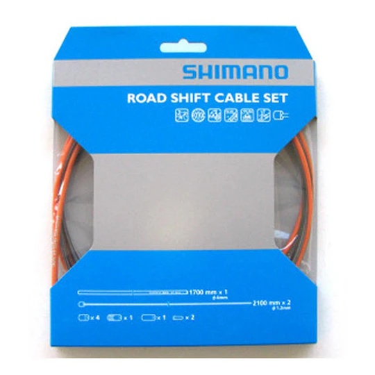 Cables De Cambio Shimano Ruta Ot-sp41 Sil-tec Orange 2100mm