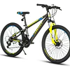 Bicicleta Best Legion De Aluminio Aro 24  Gris/amarillo Neon