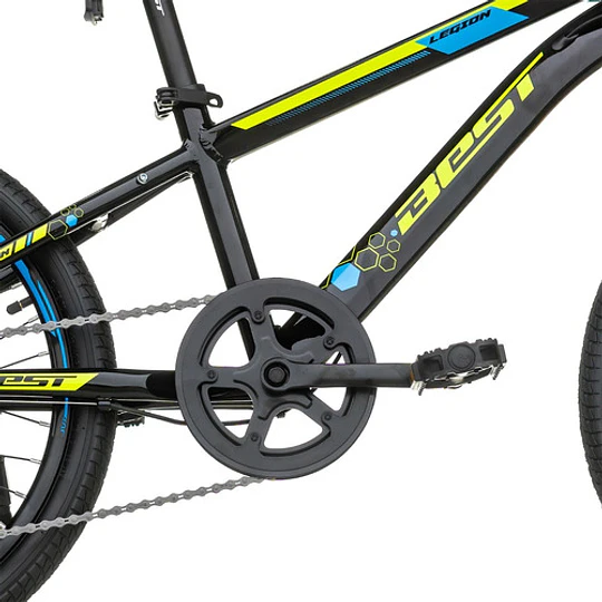 Bicicleta Best Legion De Aluminio Aro 24  Gris/amarillo Neon