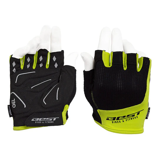 Guante Best Dedos Cortos Talla S Negro/amarillo Sb-01-7002