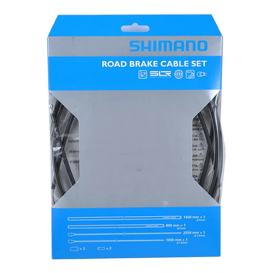 Set De Cables De Freno De Ruta Shimano Black Con Sil-tec