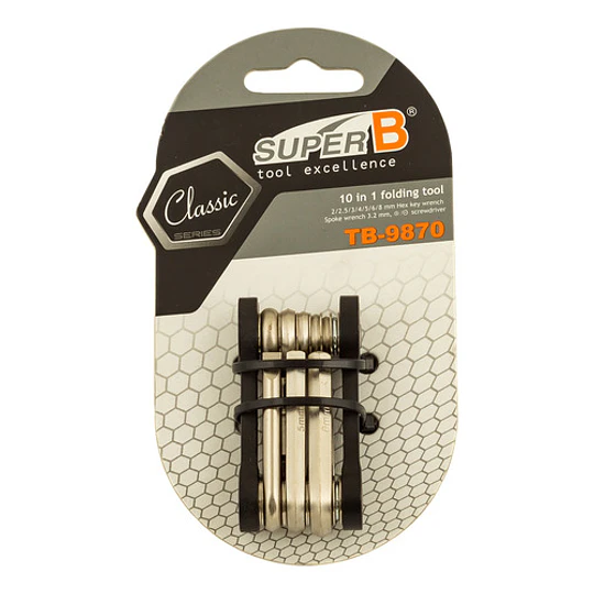 Multiherramienta Allen 10 En 1 Super B Tb-9870 Negro/plata