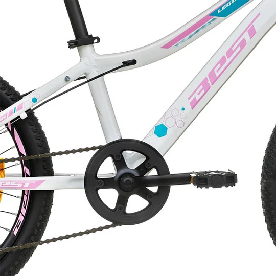 Bicicleta Best Legion De Aluminio Aro 20   Blanco/rosado 