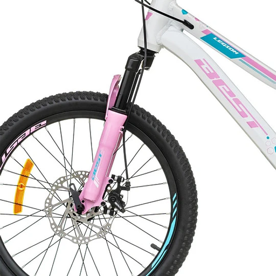 Bicicleta Best Legion De Aluminio Aro 20   Blanco/rosado 
