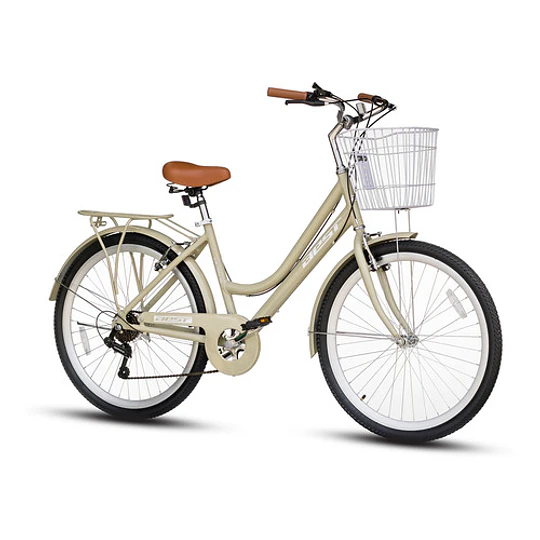 Bicicleta Best De Dama Calidra City Aluminio Aro 26  Crema