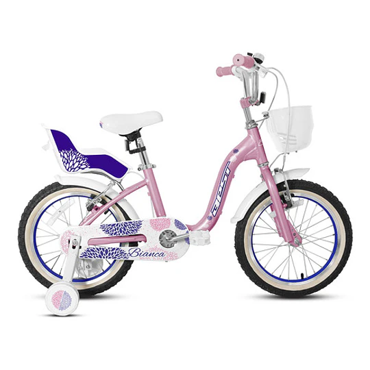 Bicicleta Best De Niña Bianca Alloy Aro 16 Rosa/blanco