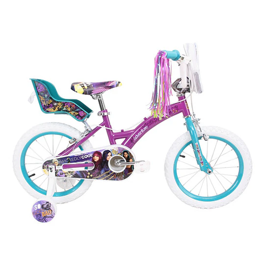 Bicicleta Disney De Niña Descendientes Aro 16 Lila