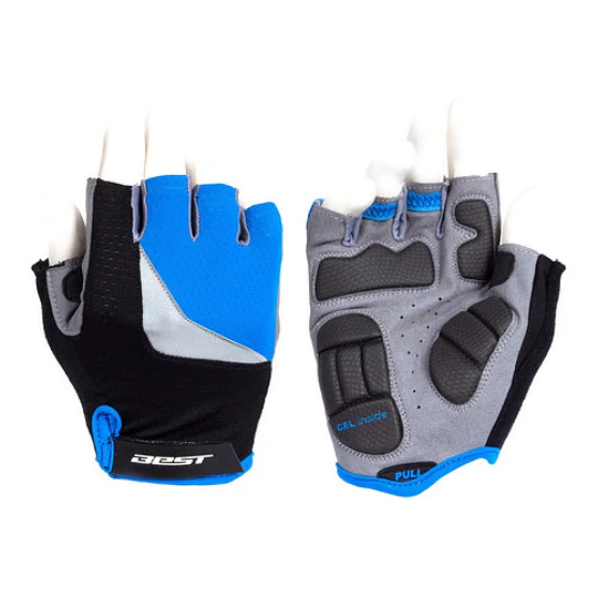 Guantes Cortos Hombre Best Sb-01-7003-b Negro/azul Talla M