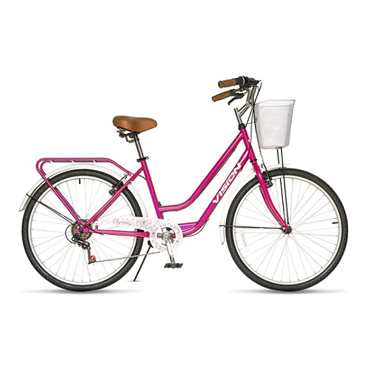 Bicicleta Vision De Mujer Olympia Aro 26 Fucsia/blanco