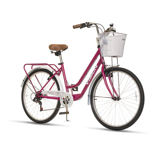 Bicicleta Vision De Mujer Olympia Aro 26 Fucsia/blanco