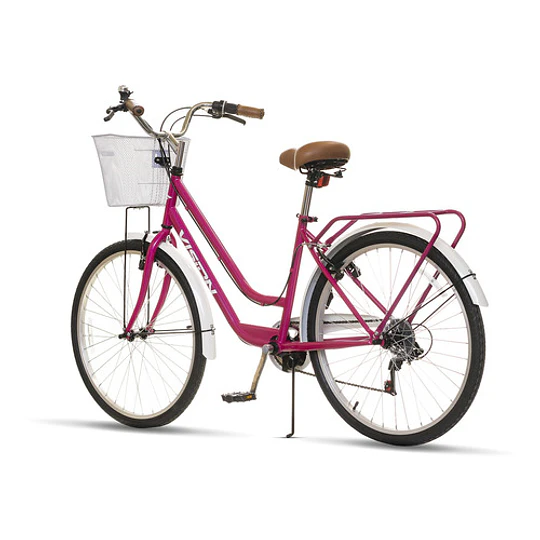Bicicleta Vision De Mujer Olympia Aro 26 Fucsia/blanco