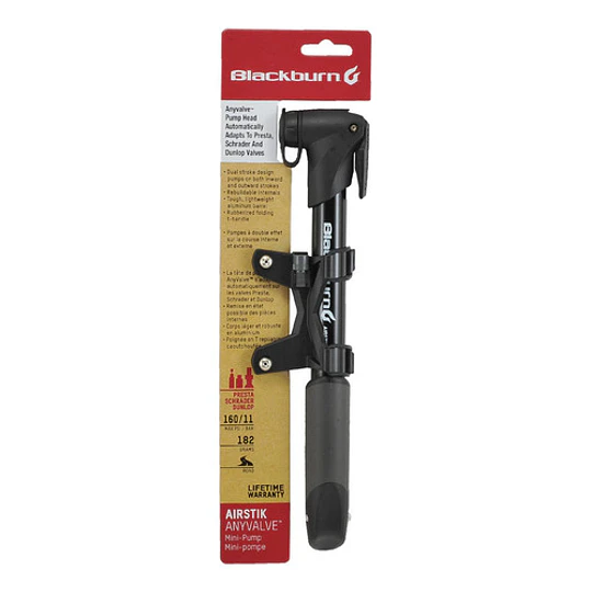 Inflador Portatil Blackburn Airstik Anyvalve Negro