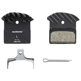PASTILLA FRENO SHIMANO RESINA W/ FIN (J05A-RF), PAD SPRING W/SPLIT PIN 1 PAIR, IND.PACK EBPJ05ARFA