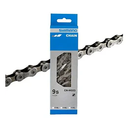 CADENA SHIMANO 9V. CN-HG53 DEORE SHIMANO (116L) W/O END PIN, AMPULE TYPE CONNECT PIN X1 IND. PACK EC
