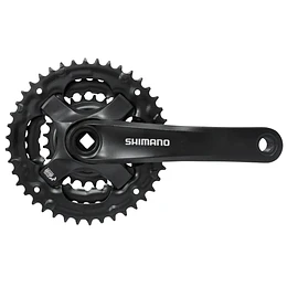 VOLANTE FC-TY501, FOR REAR 6/7/8-SPEED, 170MM, 42X34X24T W/O CG, W/CRANK FIXING BOLT, BLACK, IND.PAC 2