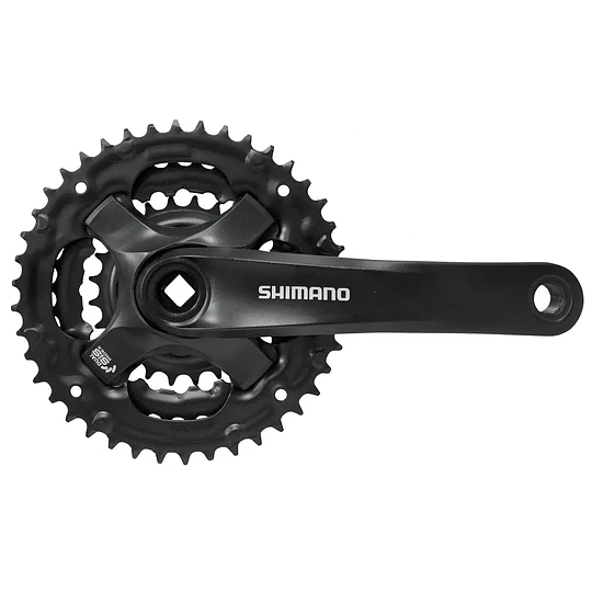 VOLANTE FC-TY501, FOR REAR 6/7/8-SPEED, 170MM, 42X34X24T W/O CG, W/CRANK FIXING BOLT, BLACK, IND.PAC 2