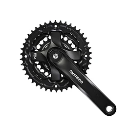 VOLANTE FC-TY501, FOR REAR 6/7/8-SPEED, 170MM, 42X34X24T W/O CG, W/CRANK FIXING BOLT, BLACK, IND.PAC 1