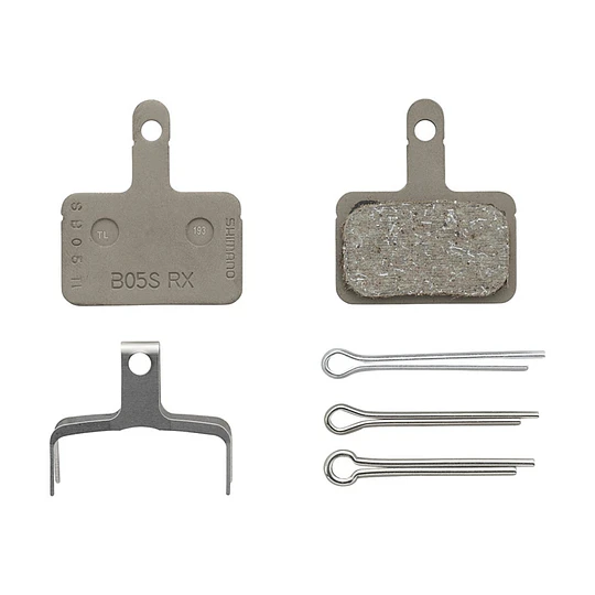 PASTILLA FRENO SHIMANO W/O FIN (B05S-RX), PAD SPRING, W/3 TYPES OF SPLIT PIN, 50 PAIRS, SEMI-BULK EB