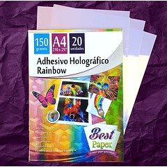 Adhesivo holográfico Rainbow 150 gramos A4