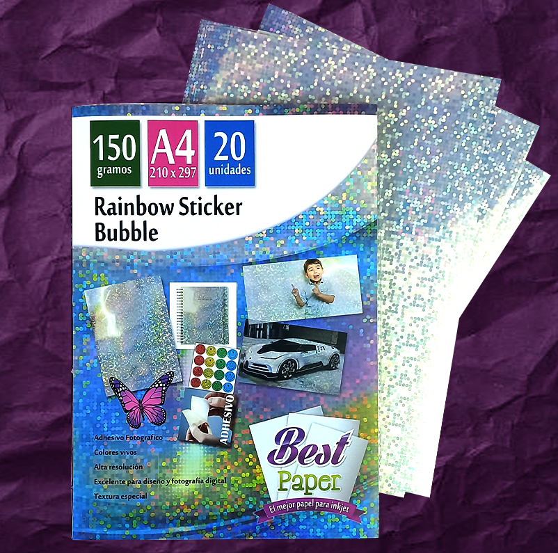 Adhesivo Rainbow Bubble 150 gramos A4