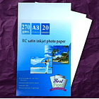 Papel RC Satin A3 – 270g (20 hojas) 1