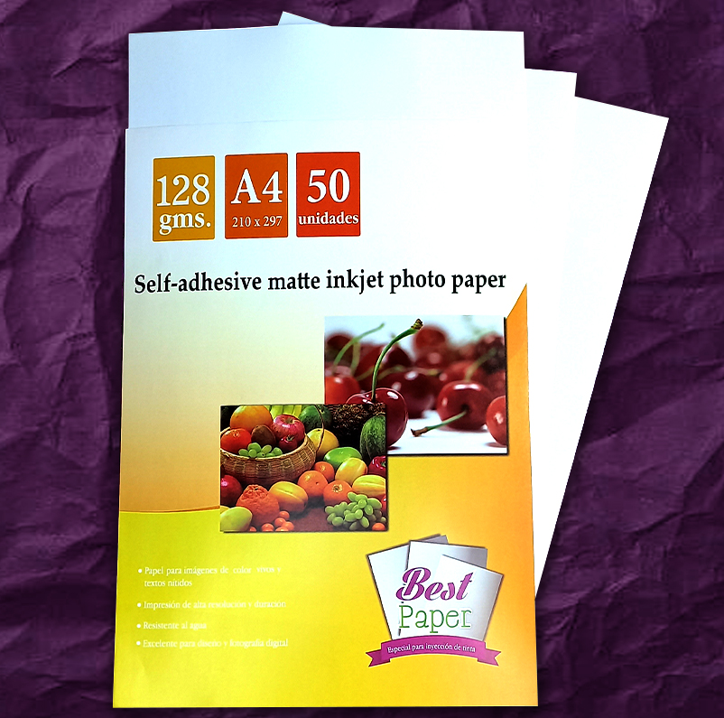 Adhesivo Fotográfico Matte 128 gramos A4