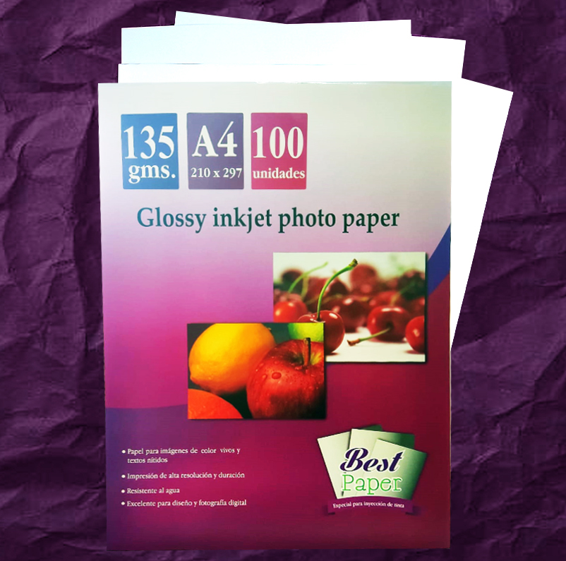 100 Hojas Papel Fotográfico Glossy 110grs A4 - Ps