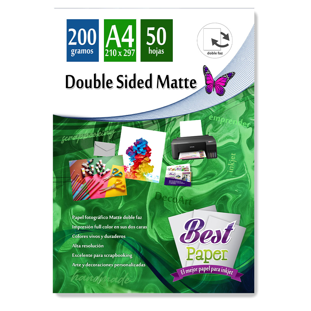 Papel Fotográfico Matte Doble Faz 200g / 50 hojas