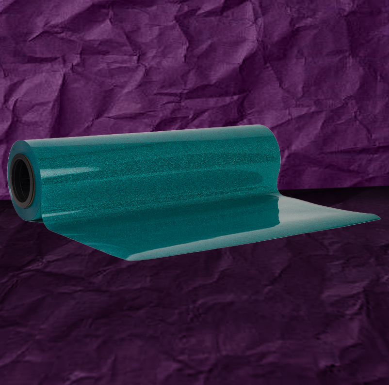 Vinilo PU Glitter Blackiht Green