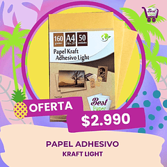 Adhesivo kraft ligth 160 gramos A4