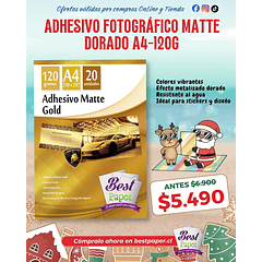 Adhesivo Matte Gold 120 gramos A4