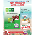 Matte inkjet photo paper 260 gramos A3 1